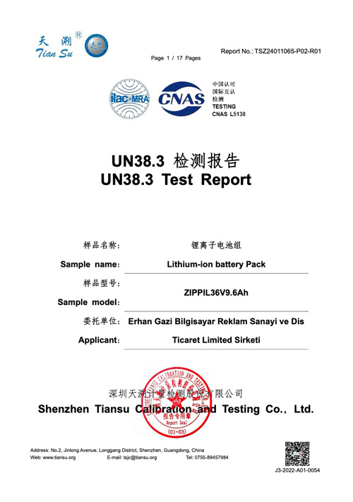 UN38.3 Raporu