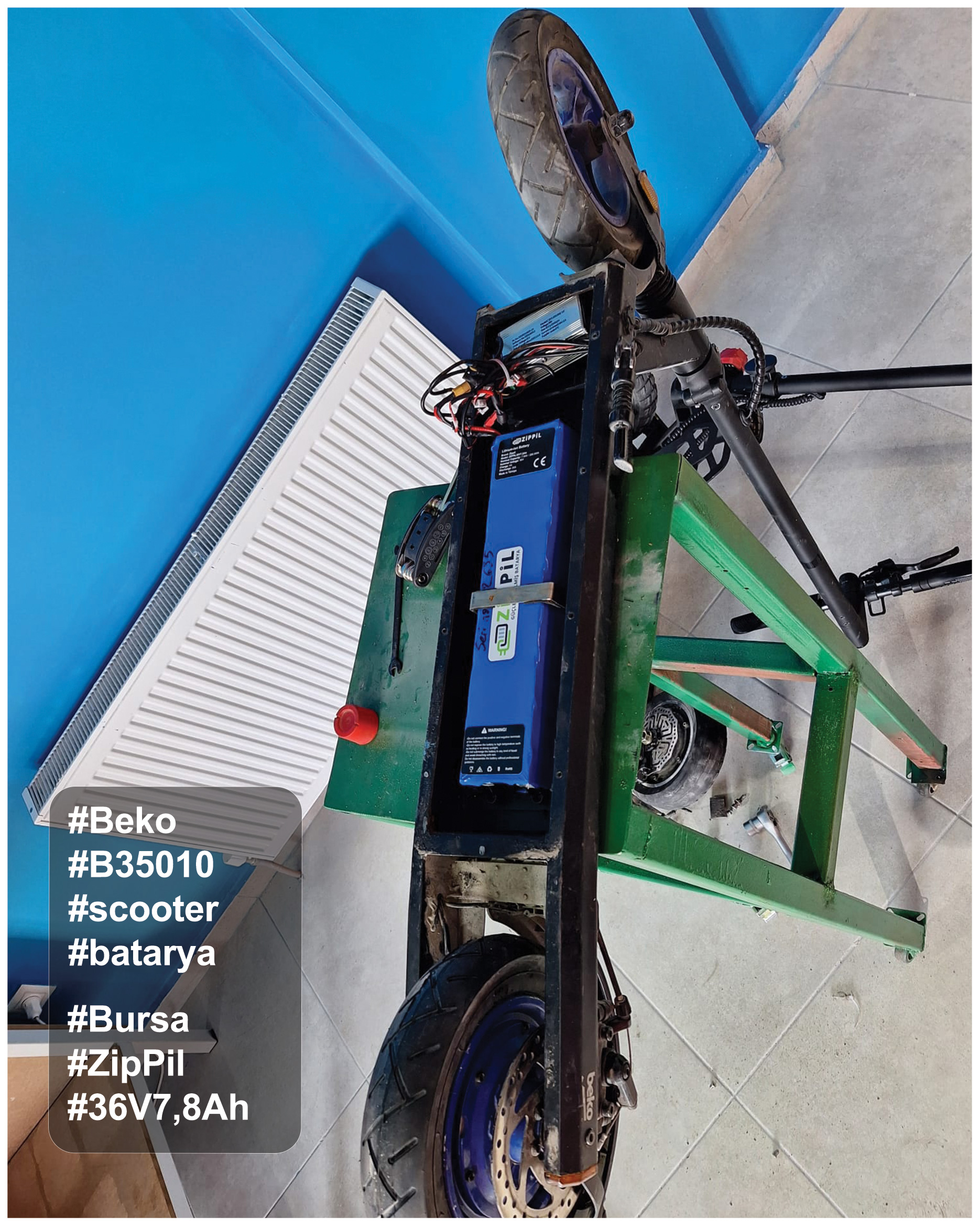 2025 salih bursa beko b35010 scooter zippil batarya kullanıcıları