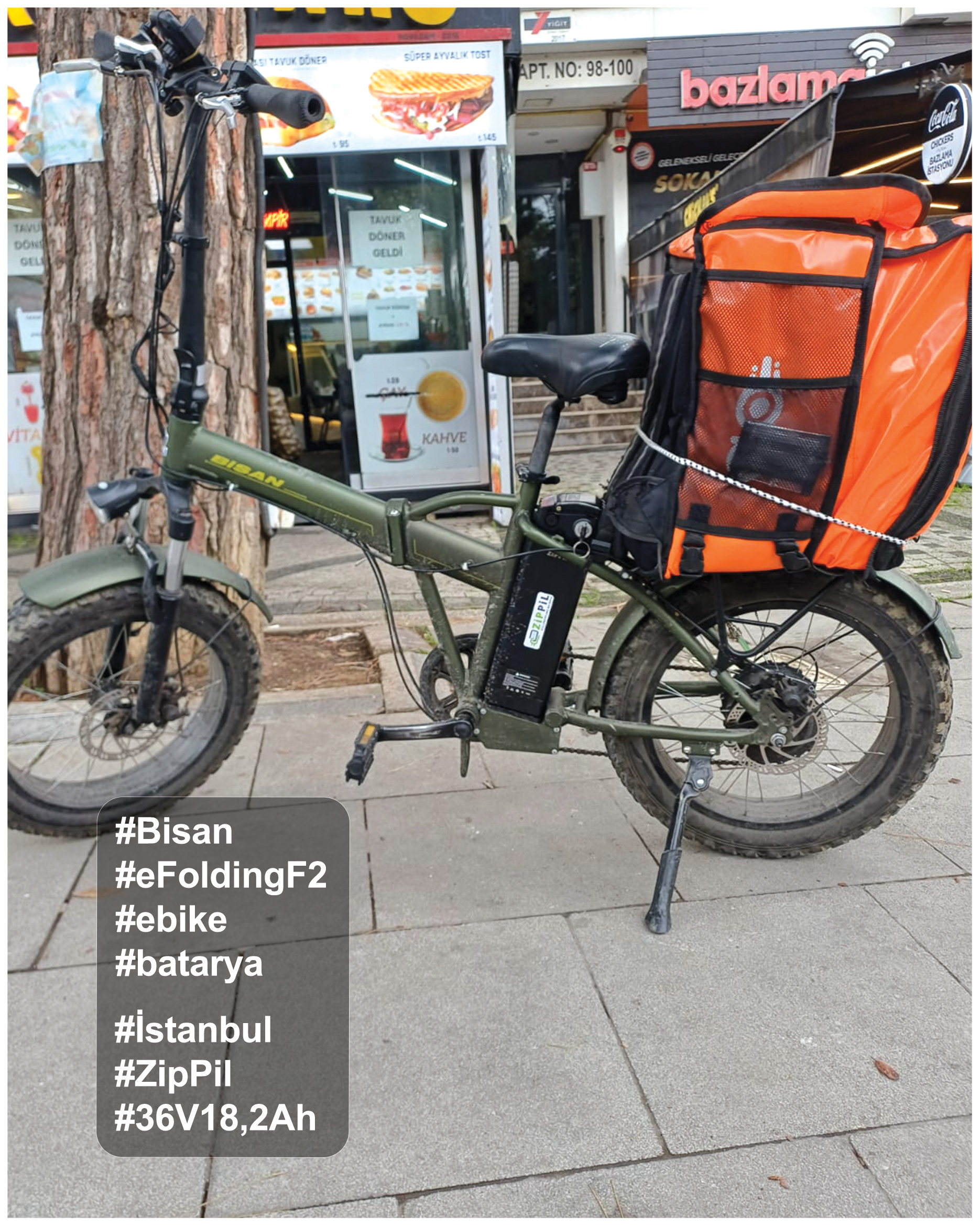 2025 cahit istanbul kurye bisan efolding f2 zippil batarya kullanıcıları